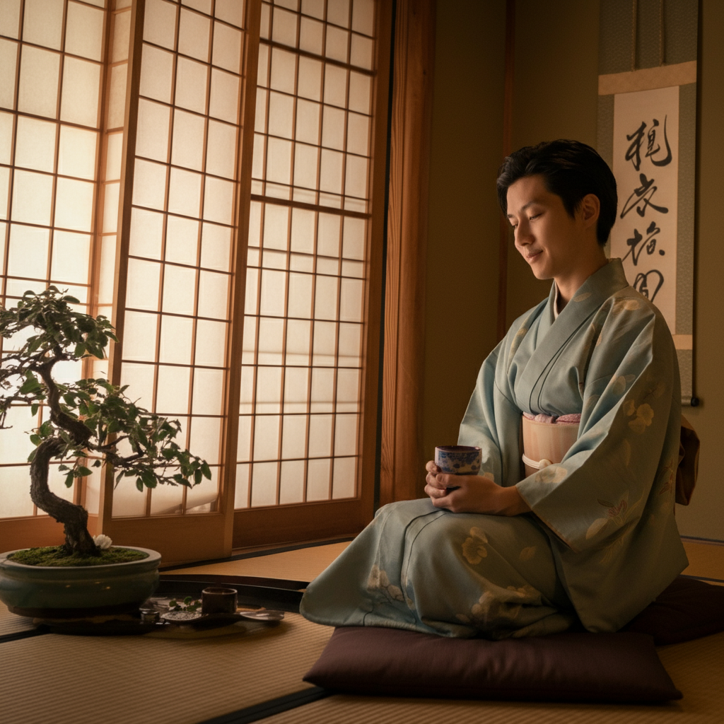 The Art of Lounging. A kimono makes wonderful loungewear.