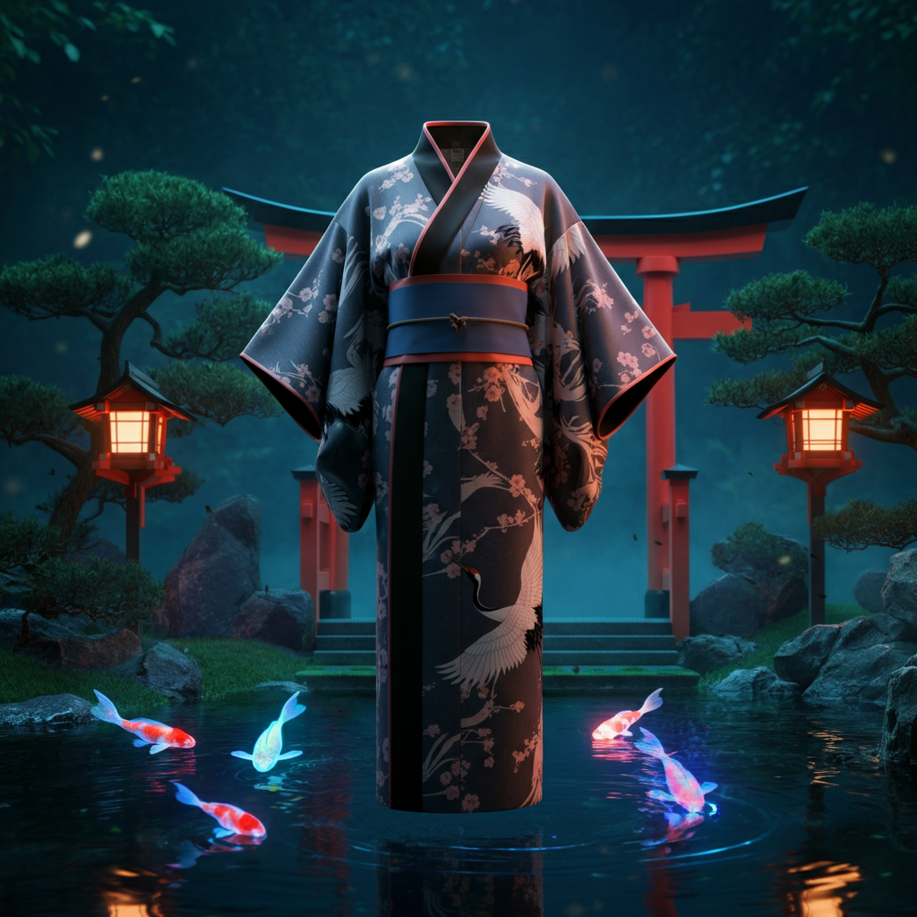 Kimono and yukata fusion. The art of wearing culture.