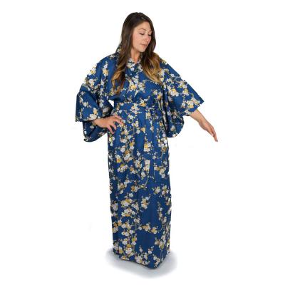 golden sakura blossom yukata robe for ladies