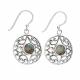 Silver Labradorite Dangle Earrings