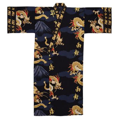 Yukata - Dragon and Mt Fuji - Black