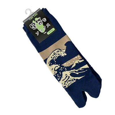 Men's Tabi Socks - Great Wave Navy