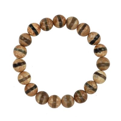 Wrist Mala - Striped Tibetan Agate